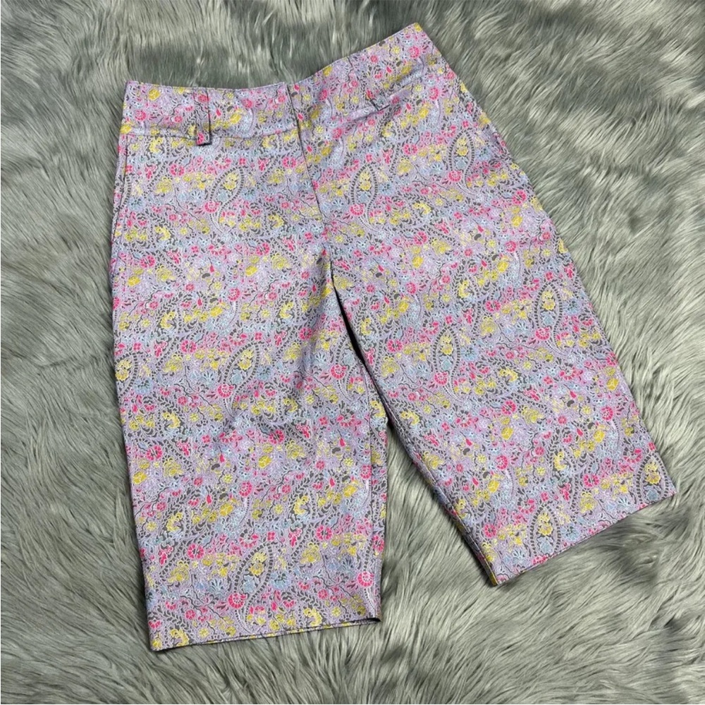 Nike Golf Multicolored Floral Bermuda Shorts Size 2
